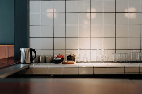 Fridge, electric kettle