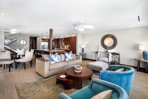 Open Living Space with Kitchen to Dining to Living Room