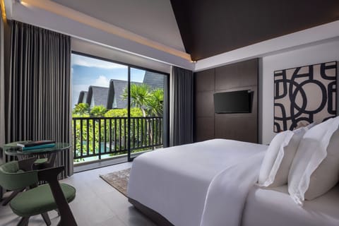 Luxury Villa, 2 Bedrooms, Lagoon View | In-room safe, desk, blackout drapes, iron/ironing board