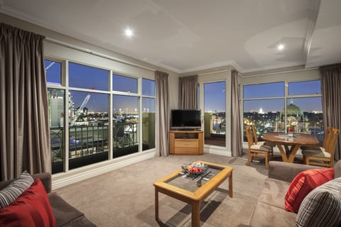 Two Bedroom Two Bathroom Penthouse Apartment | Living area | LCD TV, DVD player