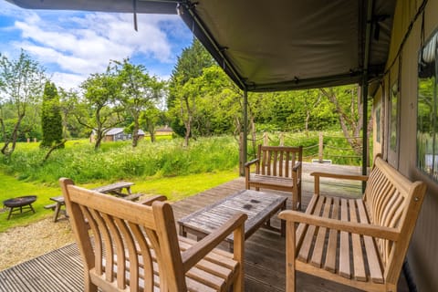 Each tent has a private decking area