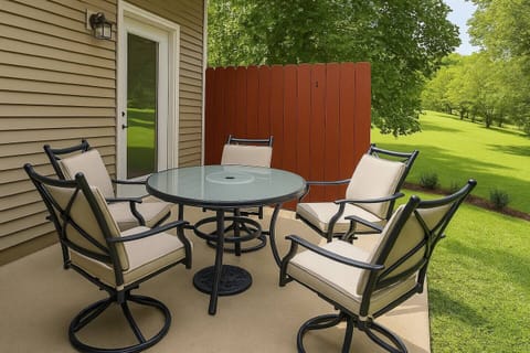 Peaceful setting perfect for morning coffee outdoors