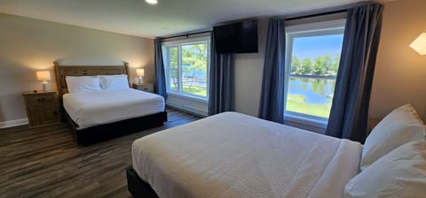 Double queen rooms designed for a restful night’s sleep