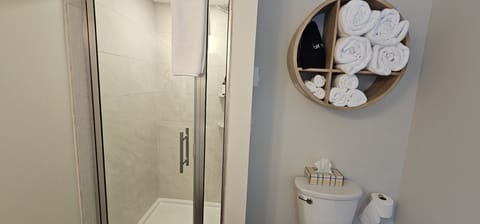 Clean lines, fresh towels, and all the comforts of home