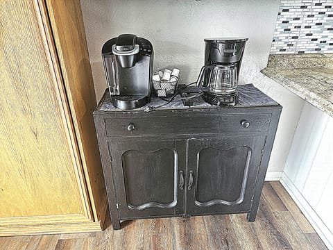 Coffee Bar with Keurig and Drip Coffee Makers.