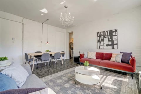 Gather with friends or family in this inviting open living and dining space.