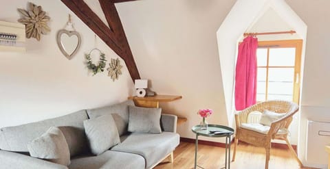 Venez séjourner dans notre duplex authentique au 2e étage de notre maison à colombages dans le centre historique d'Eguisheim
