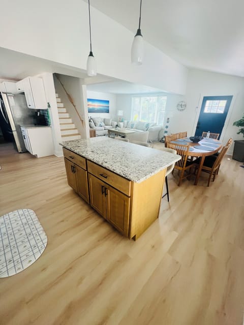 Kitchen island/Dining/Living room area