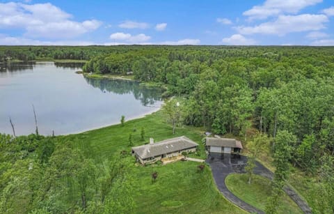 Aerial of Emerson Lake House on 5 acres 
