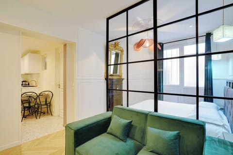 Apartment | Laptop workspace, iron/ironing board, bed sheets