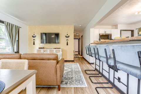 Watch from the TV living room while you're eating