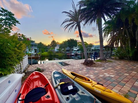 Dockside Palms with Kayaks!