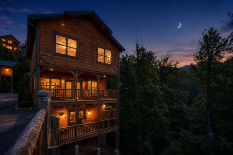 Front of cabin in Twilight