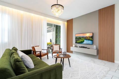 Comfort Townhome | Living area | 1-inch Smart TV with cable channels, Netflix, Hulu