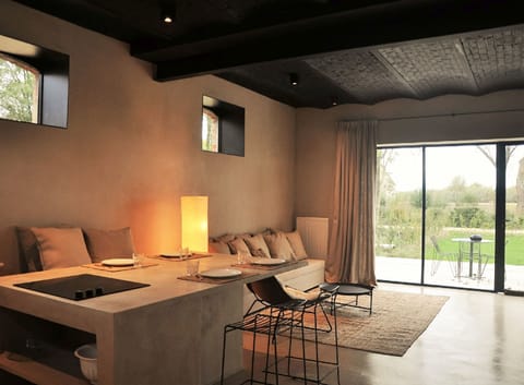 Design Studio, 2 Bedrooms, Refrigerator, Garden View | Private kitchen | Fridge, stovetop, coffee/tea maker, electric kettle