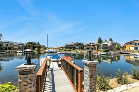 Private dock fits two 30-ft boats—perfect for mooring your ski boat, pontoon, or kayaks on Tahoe Keys’ tranquil channels.