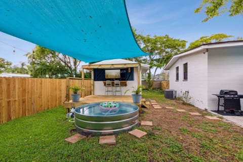 Enjoy watching TV from the pool!