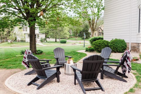 Cozy nights, crackling fires, and good company await.  Our backyard fire pit is the perfect spot to unwind under the stars during your stay.