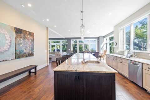 Spacious kitchen with a large island perfect for entertaining.