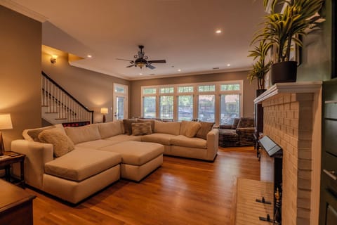 The Oaks Family Room with Fireplace, Separate Table, Blankets and Family Games