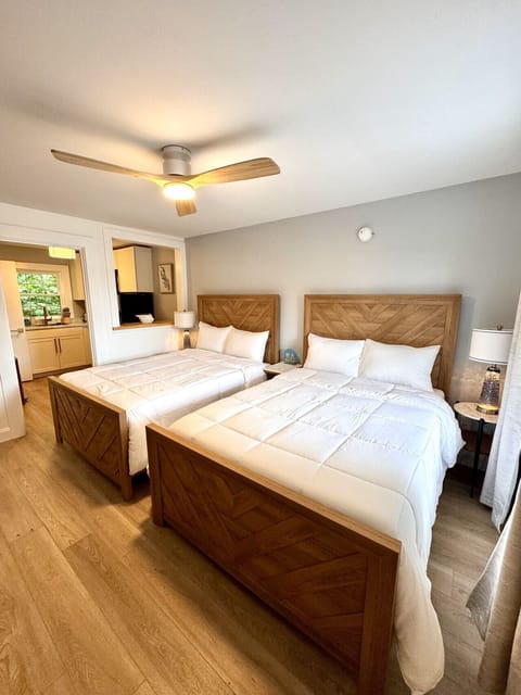 Comfortable and Updated bedroom with Heat Pump and Fan