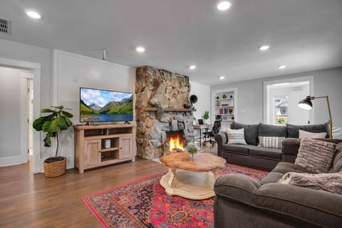 Lounge space with smart TV