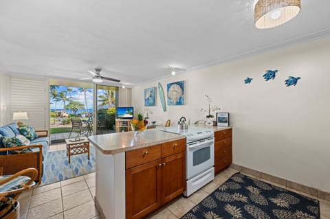 Full-sized kitchen appliances stocked with everything you need!