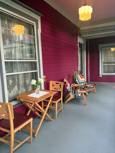 The Historic Tavern has a private porch area
