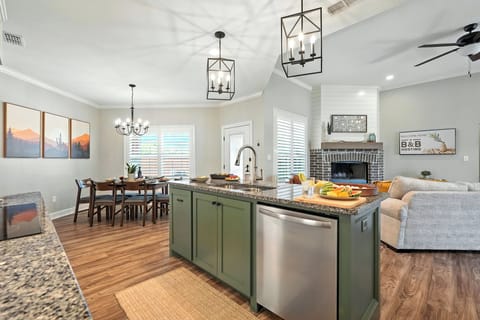 Kitchen and living room