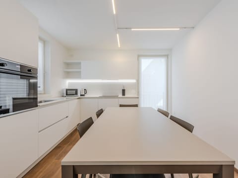 Interior Design, Flooring, Ceiling, Kitchen, Countertop, Floor, Furniture, Home, Room, Apartment