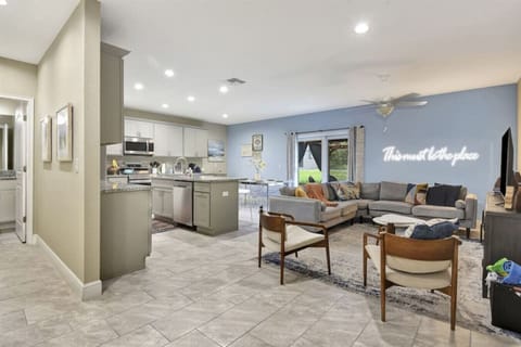 Living Room and kitchen area.