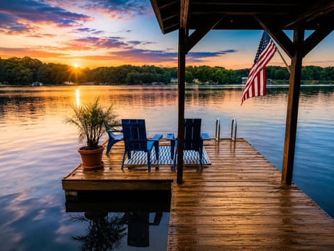 Private dock for morning coffee or sunset wine--this spot does both perfectly. 