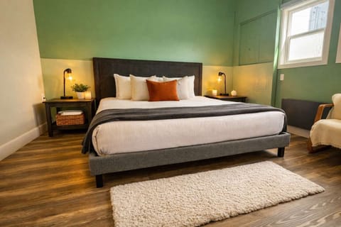 A king bed ready for a great night's sleep