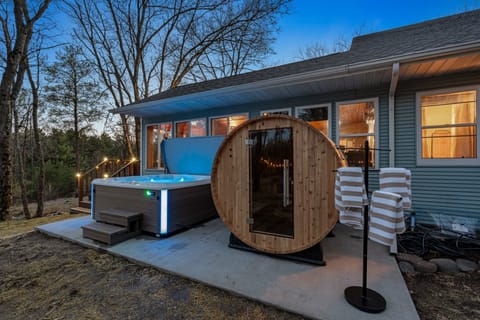 Hot tub and sauna for ultimate relaxation