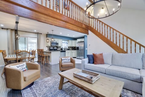 Large open space concept living room