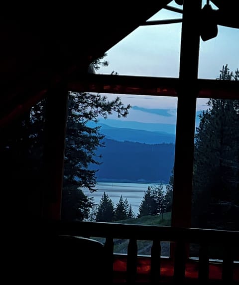 View of Lake Koocanusa from rear of house.   Golfing near-by.  