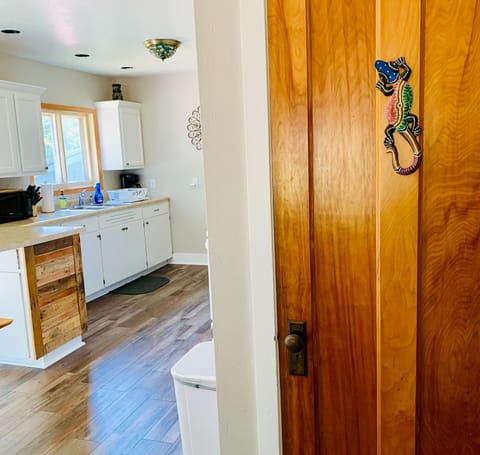 Entering the kitchen from the living room.