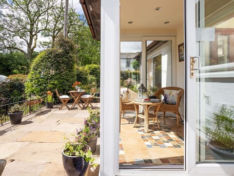 Door, Flowerpot, Home, Houseplant, Home Door, Chair, Estate, Wood Stain, Patio, Garden