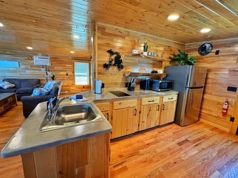Cottage, 1 Queen Bed, Lake View | Private kitchen