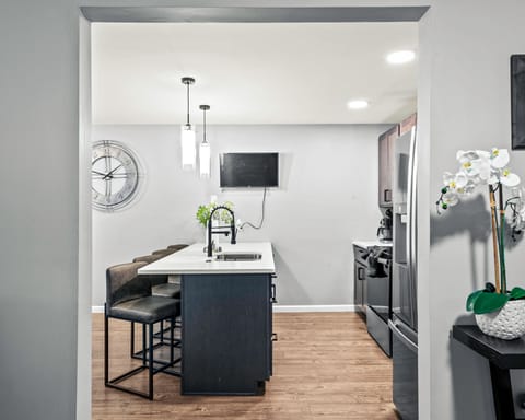 Fully stocked with reliable appliances and utensils.