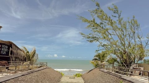 On the beach, white sand, beach bar