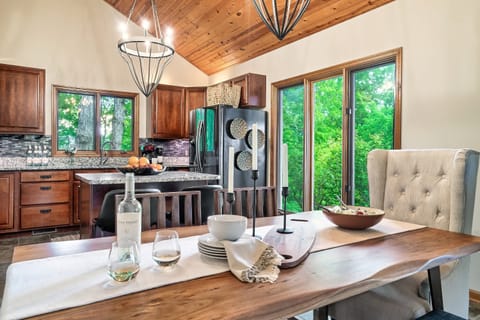 Enjoy views of the lush greenery while you eat your meals.