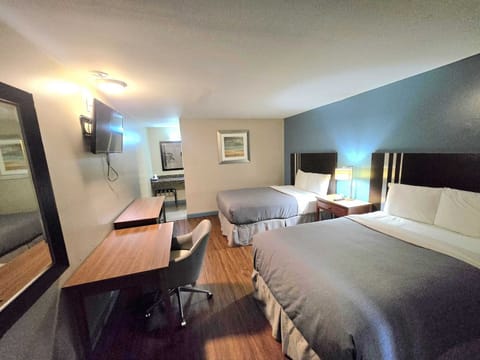 Desk, laptop workspace, iron/ironing board (on request), WiFi (free)