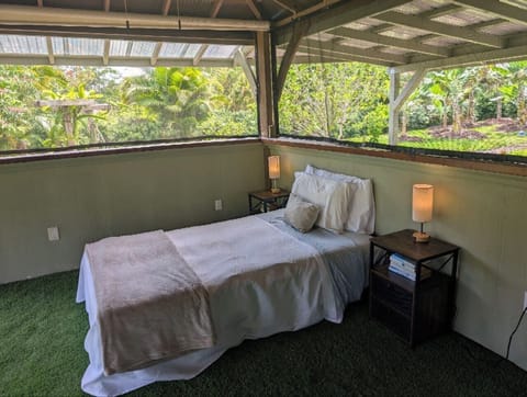 Comfortable full size bed.