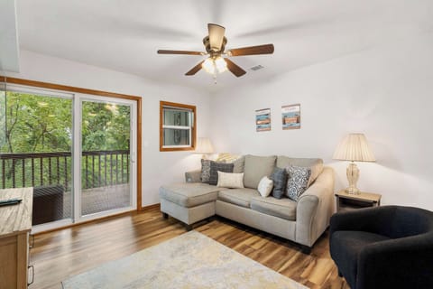 Curl up in the cozy living room & enjoy a movie night at home