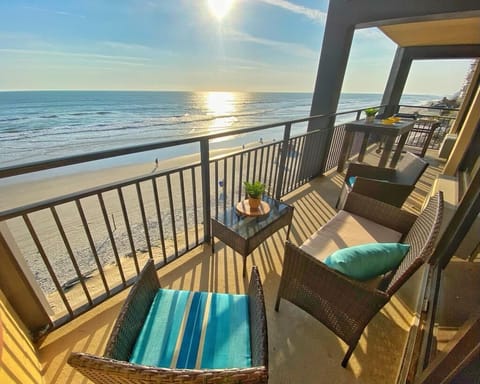 A stunning beach view right from the balcony.