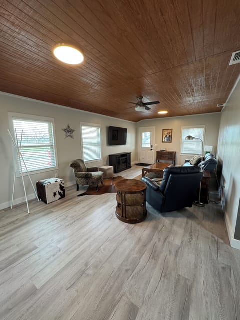 Living area seen from kitchen.