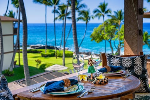 Condo, 1 King Bed with Sofa bed, Balcony, Partial Ocean View (Kona Isle B38) | Outdoor dining