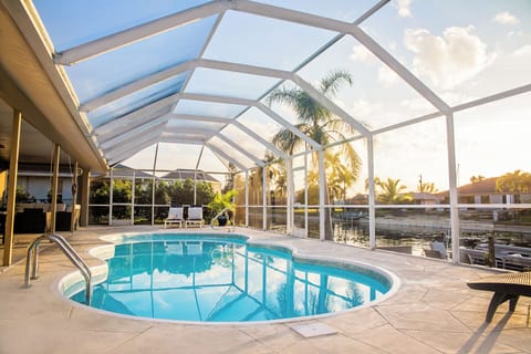 Large heated pool