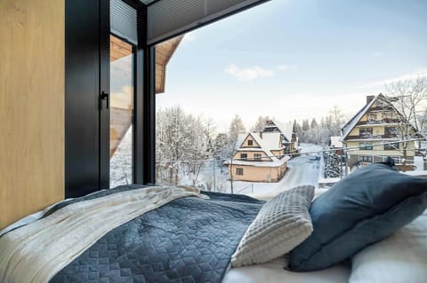 Cozy bedroom in the apartment. 